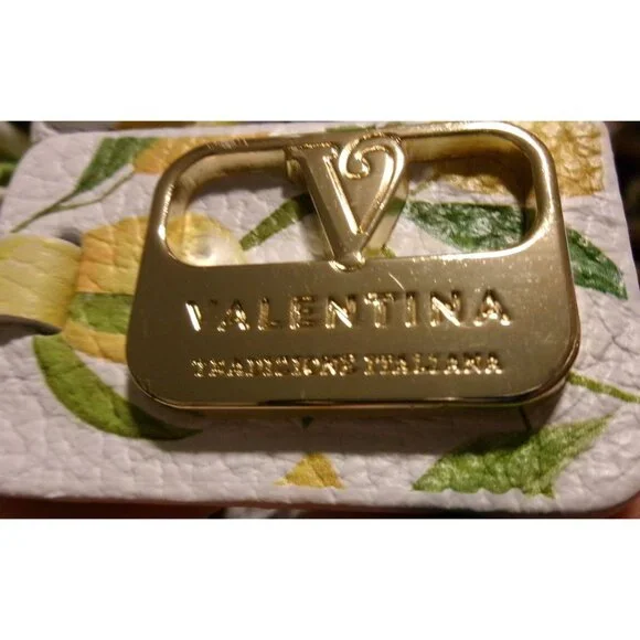 NEW Valentina Italia Lemon Print & Woven Panel Bucket Bag With Drawstring Closur - Picture 12 of 16